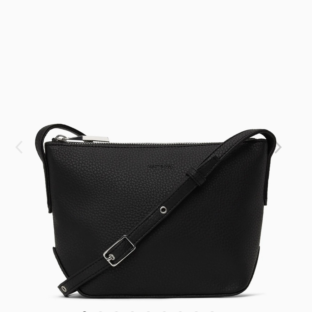 Matt & Nat Black Vegan Leather Crossbody Bag